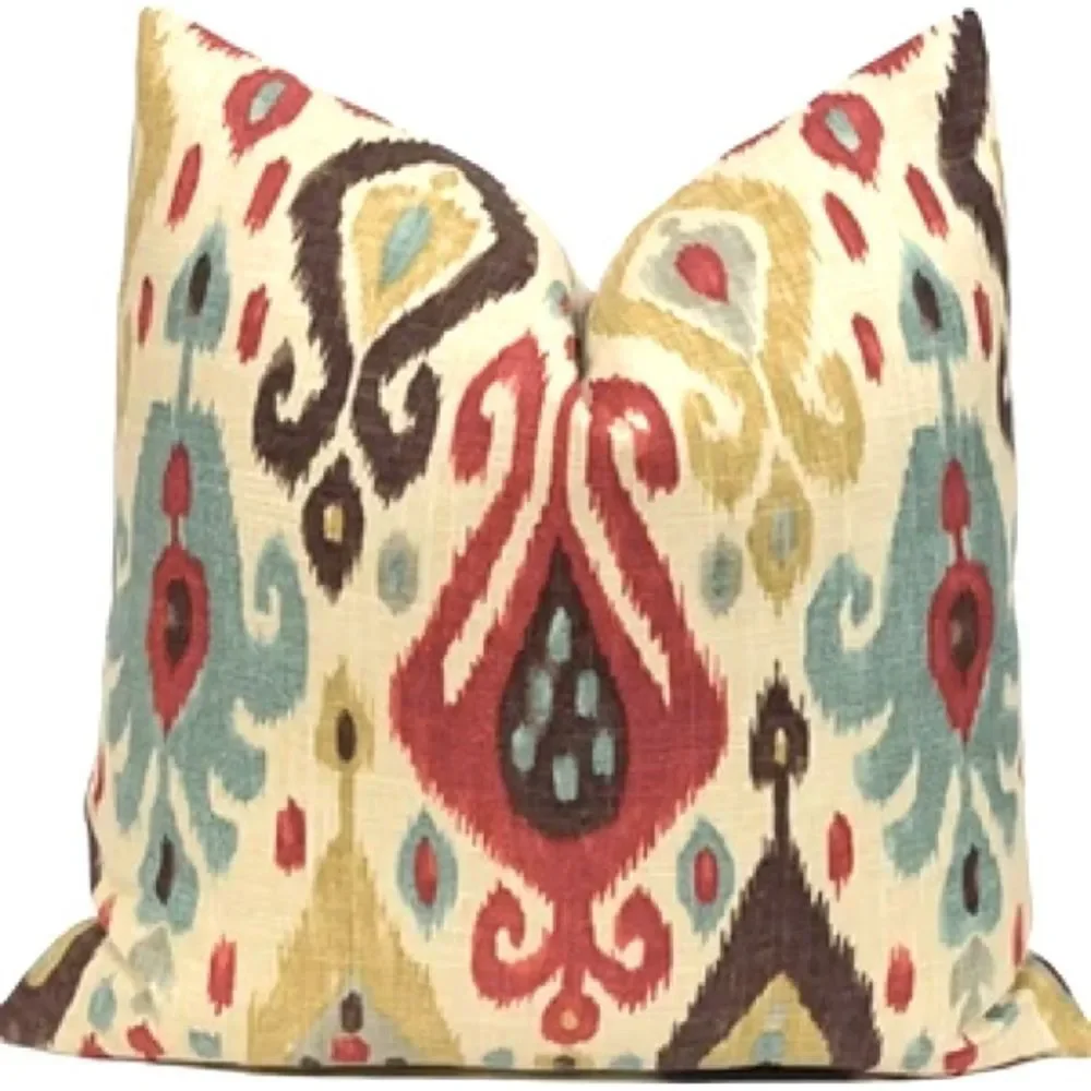 Ikat 22” Throw Pillow Set of 2 Reversible Boho Southwestern Home Decor Sofa Bed